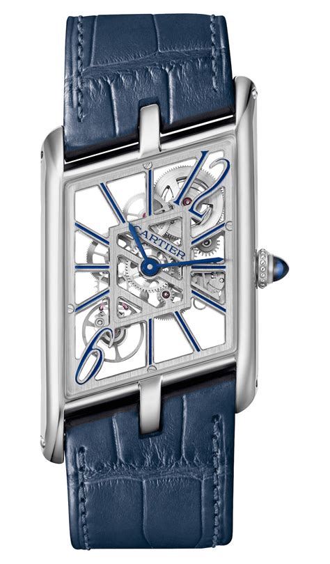 cartier tank skeleton|cartier tank asymetrique.